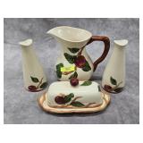 4- PC. LOT OF FRANCISCAN APPLE SERVING ITEMS