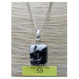 18' STERLING SILVER WHITE BUFFALO NECKLACE