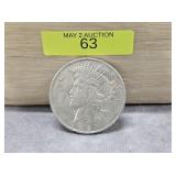 1923 PEACE DOLLAR, VG