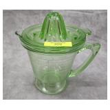 VINTAGE 'HANDMAID' VASELINE GLASS JUICER SET