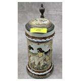 9' METTLACH GERMAN 'BROTHERS GRIM' BEER STEIN