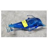 5' ART GLASS DOLPHIN FIGURE