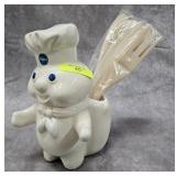 VINTAGE 8' PILLSBURY DOUGH BOWL UTENSIL HOLDER