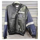 CARL BANKS LEATHER DALLAS COWBOYS JACKET, SZ-L