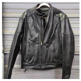 MEN'S 'HOT LEATHER' BLACK MOTORCYCLE JACKET, SZ-46