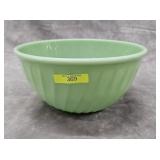 9' FIRE-KING JADEITE RIBBED BOWL