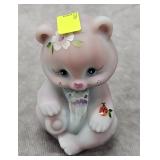 3.5' FENTON GLASS PAINTED BURMESE BEAR