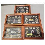 5- MINIATURE FRAMED SHIPS NAUTICAL ITEMS