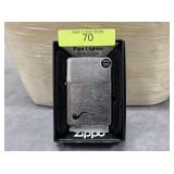 ZIPPO 'PIPE' BRUSHED CHROME LIGHTER
