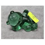 4' FENTON GLASS RESTING BEAR FIGURE
