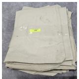 LOT OF 10- VINTAGE CLOTH BANK BAGS