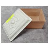 4.25' FIRE-KING PINK GLASS TRINKET BOX