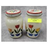 PAIR OF 4.5' ANCHOR HOCKING TULIP SHAKERS