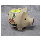 VINTAGE 5.5' STONEWARE PIGGY BANK