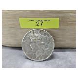 1922 PEACE DOLLAR, VG