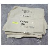 LOT OF 10- US MINT CLOTH BANK BAGS