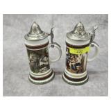 PAIR OF 5.5' SCHROBENHAUSEN GERMANY BEER STEINS