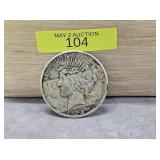 1922-S PEACE DOLLAR, VG