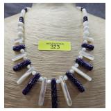 16' JAY KING STERLING MOP & SPINY OYSTER NECKLACE
