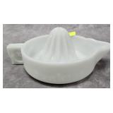 8' MILK GLASS 'SUNKIST' JUICER