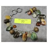 STERLING SILVER MULTI-GEMSTONE 'CHA-CHA BRACELET