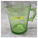 6' HAZEL ATLAS VASELINE GLASS MEASURING CUP