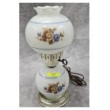 14' PAINTED GLASS TABLE LAMP