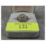 STERLING SILVER POISON RING, SZ-7