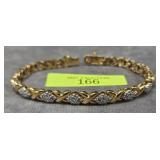 7.5' STERLING SILVER 2-TONE BRACELET