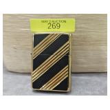 ZIPPO GOLD ON BLACK LIGHTER