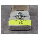STERLING SILVER ~3CT TOPAZ RING, SZ-8