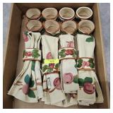 LOT OF 12- FRANCISCAN APPLE NAPKIN RINGS