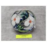 SIGNED 'RICHARD OLMA' BLOWN GLASS PAPERWEIGHT