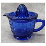 5' COBALT GLASS MEASURING JUICER