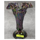 7.5' FENTON GLASS CARNIVAL JONQUIL VASE