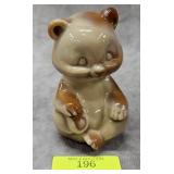 3.5' FENTON GLASS CHOCOLATE SLAG BEAR FIGURE