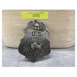 3' METAL US POLICE INDIAN AFFAIRS BADGE