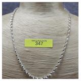 18' STERLING SILVER TWISTED HERRINGBONE NECKLACE