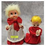2- VINTAGE JAPAN CHRISTMAS FIGURES