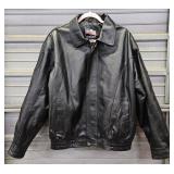'LEATHER USA' BLACK EAGLE MOTORCYCLE JACKET, SZ-L