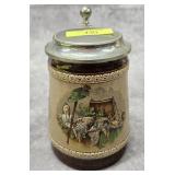 VINTAGE 6' GERMAN HUNT SCENE STEIN