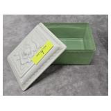4.25' FIRE-KING JADEITE GLASS TRINKET BOX