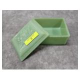 4.25' FIRE-KING JADEITE GLASS TRINKET BOX