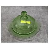 6' VAELINE GLASS DEPESSION BUTTER DISH