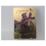 Pokemon Card Rare Gold Mewtwo & Mew GX