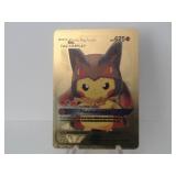 Pokemon Card Rare Gold Pikachu Mega Lucario