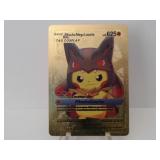 Pokemon Rare Gold Pikachu Mega Lucario