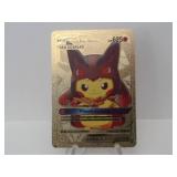 Pokemon Card Rare Gold Pikachu Mega Lucario