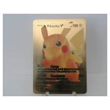 Pokemon Card Rare Gold Pikachu V