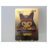 Pokemon Rare Gold Pikachu Mega Lucario
